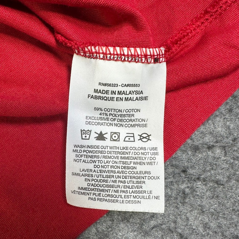 Nike Dri-FIT Mens Red Short Sleeve Athletic Training T-Shirt Swoosh Logo Large - Picture 7 of 9